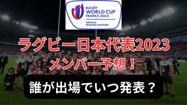 ラグビー日本代表2023メンバー予想！誰が出場でいつ発表？